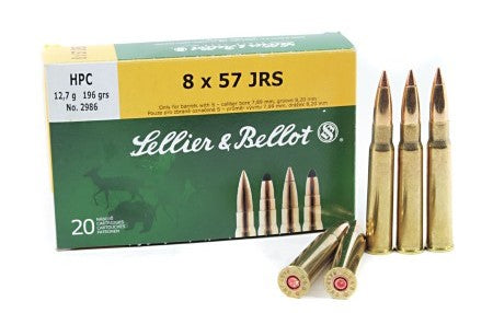 Sellier & Bellot 8x57 JRS Mauser Ammunition 196 Grain HPC (20pk)