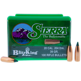 Sierra BlitzKing Bullets 20 Caliber (204 Diameter) 39 Grain Polymer Tip Boat Tail (100pk)