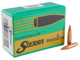 Sierra MatchKing Bullets 22 Caliber (224 Diameter) 52 Grain Hollow Point Boat Tail (100Pk)