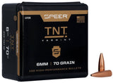 Speer TNT Varmint Bullets 6mm Caliber (243 Diameter) 70 Grain Jacketed Hollow Point (100Pk)