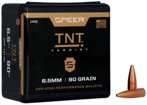 Speer TNT Varmint Bullets 6.5mm Caliber (264 Diameter) 90 Grain Jacketed Hollow Point (100pk)