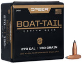 Speer Boat-Tail Bullets 270 Caliber (277 Diameter) 130 Grain Spitzer Boat Tail (100pk)