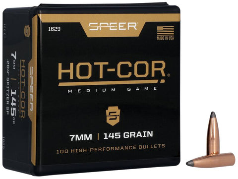 Speer Hot-Cor Bullets 7mm Caliber (284 Diameter) 145 Grain Spitzer (100pk)