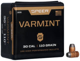 Speer Varmint Bullets 30 Caliber (308 Diameter) 110 Grain Jacketed Hollow Point (100pk)