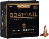 Speer Boat-Tail Bullets 30 Caliber (308 Diameter) 150 Grain Spitzer Boat Tail (100pk)