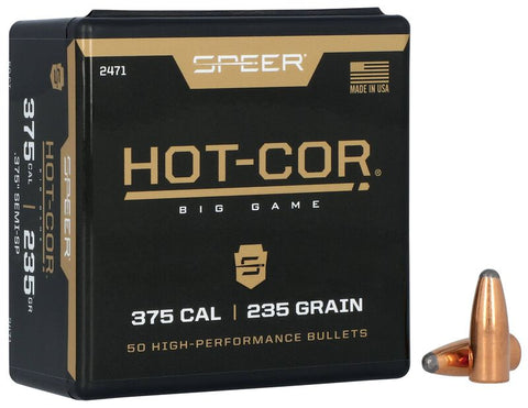 Speer Hot-Cor Bullets 375 Caliber (375 Diameter) 235 Grain Semi-Spitzer (50pk)