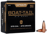 Speer Boat-Tail Bullets 375 Caliber (375 Diameter) 270 Grain Boat Tail Soft Point (50pk)