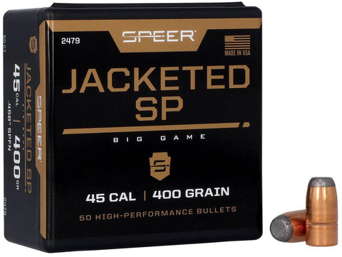 Speer Bullets 45 Caliber (458 Diameter) 400 Grain Flat Nose (50pk)