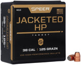 Speer Bullets 38 Caliber (357 Diameter) 125 Grain Jacketed Hollow Point (100Pk)