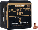 Speer Varmint Bullets 22 Hornet (224 Diameter) 33 Grain Jacketed Hollow Point (100pk)