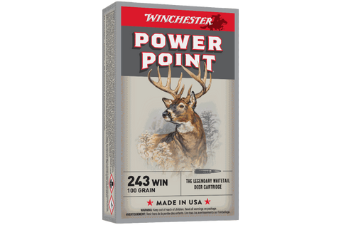 Winchester Super-X Ammunition 243 Winchester 100 Grain Power-Point (20pk) (X2432)