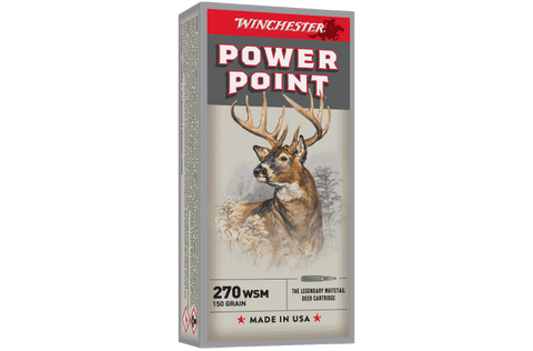 Winchester Super-X Ammunition 270 Winchester Short Magnum (WSM) 150 Grain Power-Point (20pk)