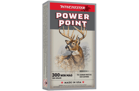 Winchester Super-X  Ammunition 300 Winchester Magnum 180 Grain Power-Point (20pk) (X30WM2)