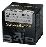 Sellier & Bellot 7.62x54R Ammunition 180 Grain Full Metal Jacket (50pk)