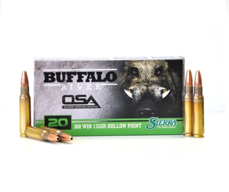 Buffalo River 308 Winchester 135 Grain Hollow Point (20pk) (OSA308)