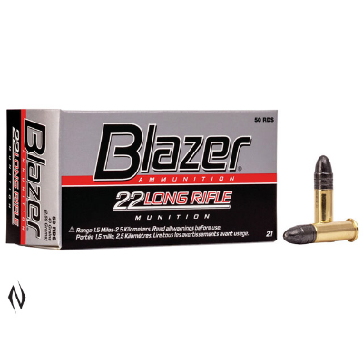 CCI Blazer Ammunition 22 Long Rifle (22LR) 40 Grain Lead Round Nose (LRN) (50pk) (0021)