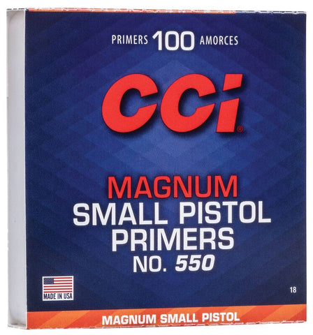 CCI Small Pistol Magnum Primers #550 (100pk)