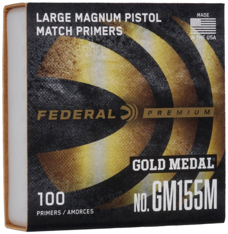 Federal Premium Gold Medal Large Magnum Pistol Match Primers #155M (100pk)