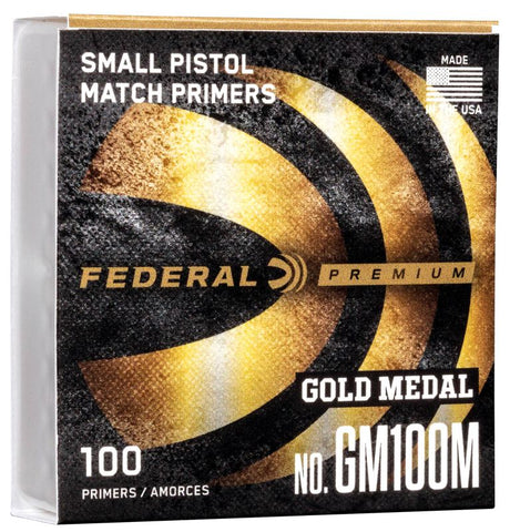 Federal Premium Gold Medal Small Pistol Match Primers #GM100M (100pk)