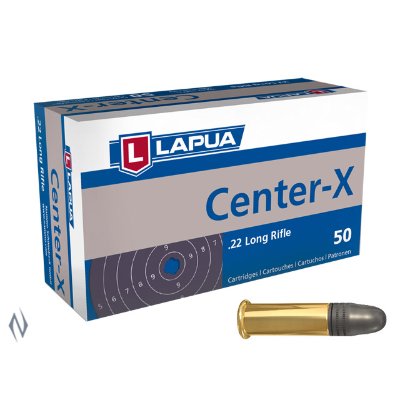 Lapua Center-X Ammunition 22 Long Rifle (22LR) 40 Grain Solid Point (SP) (50pk)