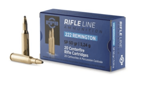 Prvi Partizan PPU Ammunition 222 Remington 50 Grain Soft Point (20pk)