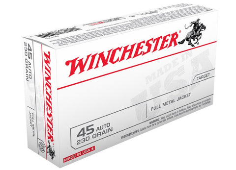 Winchester USA Ammunition 45 ACP 230 Grain Full Metal Jacket (50pk)