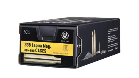 RWS Unprimed Brass Cases 338 Lapua Magnum (50pk)