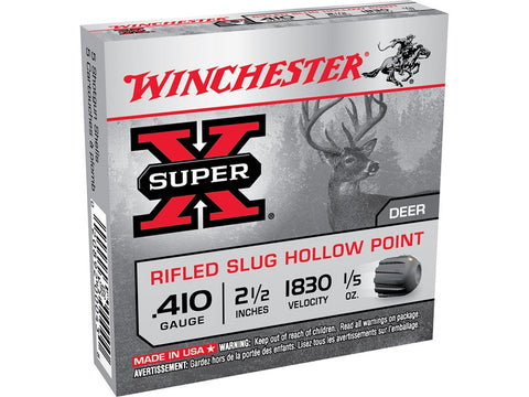 Winchester Super-X 410 Bore Ammunition 2-1/2 1/2 oz #4 Shot (25pk) (X –  Rebel Gun Works
